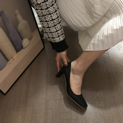 Női alkalmi cipő műbőr sarokkal