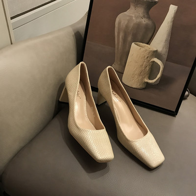 Női alkalmi cipő műbőr sarokkal