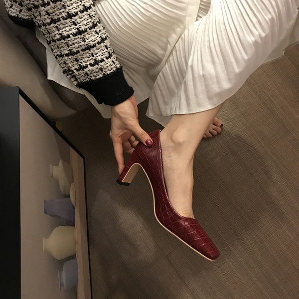 Női alkalmi cipő műbőr sarokkal