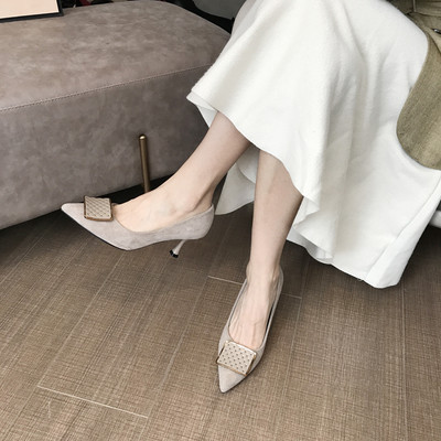 Novi model jesenskih cipela od eko brušene kože sa metalnim ukrasom