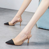 Modern női bőr cipő 7 cm sarokkal