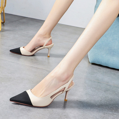 Modern női bőr cipő 7 cm sarokkal