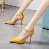 Modern női cipő magas sarkú öko velúrból