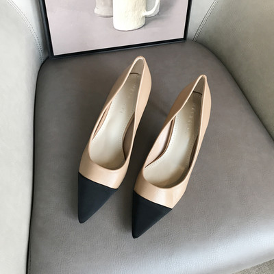 Γυναικεία παπούτσια από οικολογικό δέρμα με τακούνι 6 cm