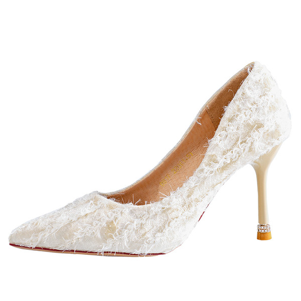 Új modell női hegyes cipő magas sarkú 8 cm