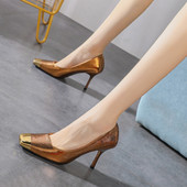 Γυναικεία παπούτσια ρετρό στυλ με ψηλό τακούνι