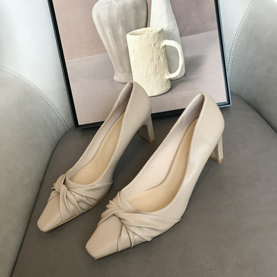 Új modell női cipő műbőr sarokkal