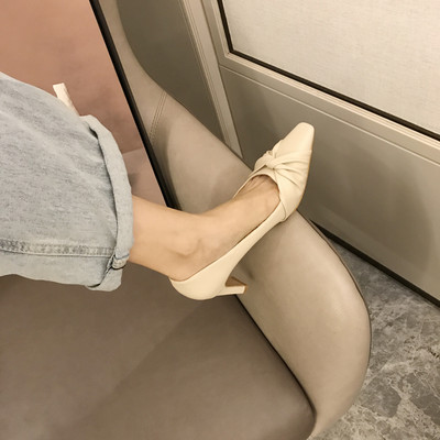 Új modell női cipő műbőr sarokkal