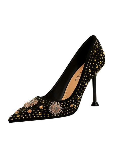 ÚJ Modell színes női hegyes cipő fém elemekkel