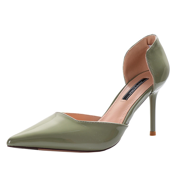 Elegantne ženske lakirane cipele na visoku petu - 8 cm