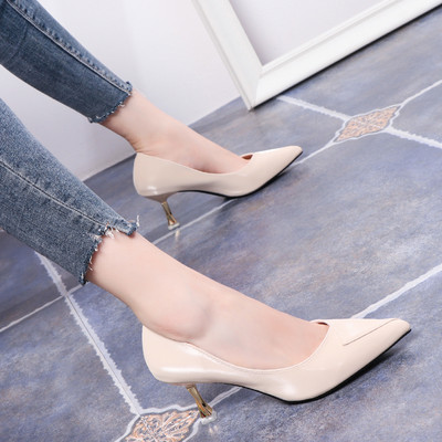 Modern női hegyes cipő közepes sarkú-6 cm