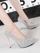 Női cipő vékony 12,5 cm-es sarokkal - lekerekített modell