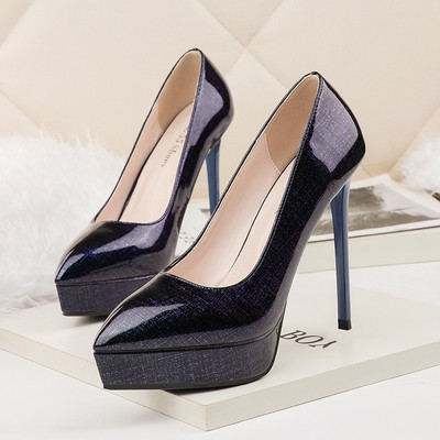 Női cipő vékony 12,5 cm-es sarokkal - lekerekített modell