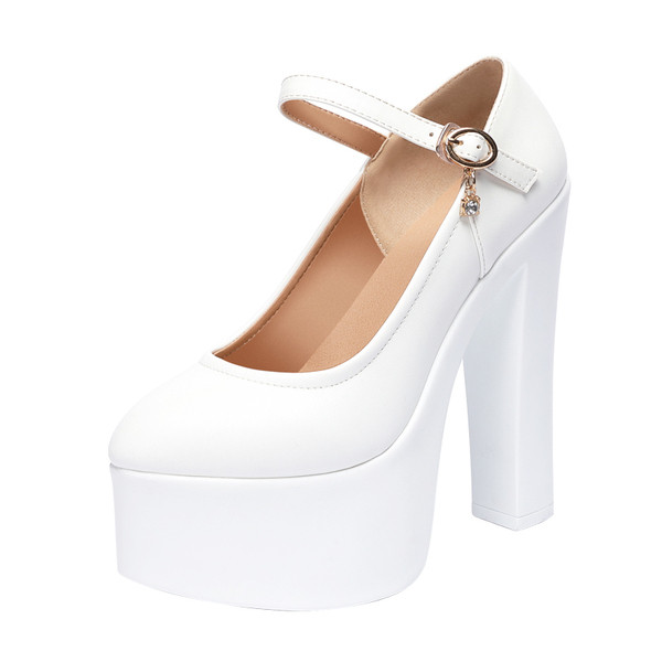 Női cipő lekerekített modell 15 cm magas sarokkal