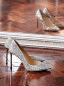 Fényes női cipő 9,5 cm sarokkal - hegyes modell