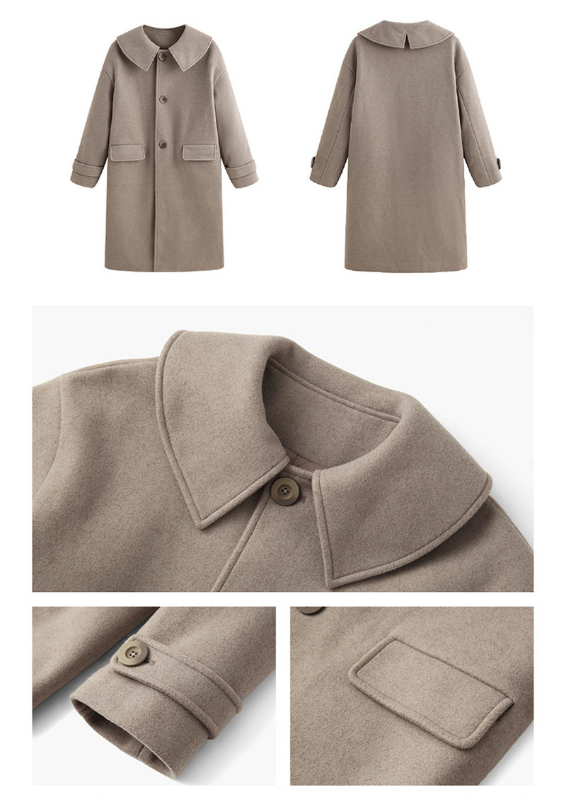 Rövid női kabát gombokkal és gallérral