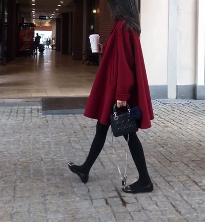 Нов модел широко дамско палто с джобове и размери до 3XL