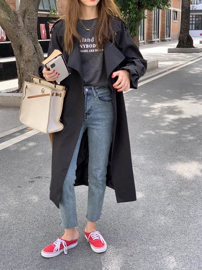 Dugi ženski baloner sa džepovima