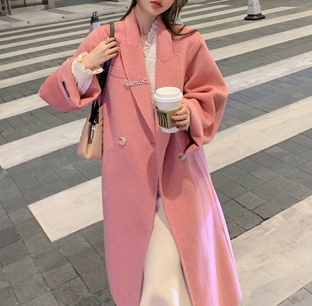 Stílusos női hosszú kabát gombokkal és zsebekkel, három színben