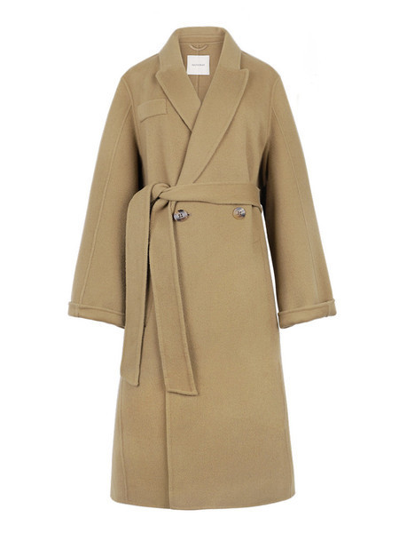 Stílusos női hosszú kabát gombokkal és zsebekkel, három színben