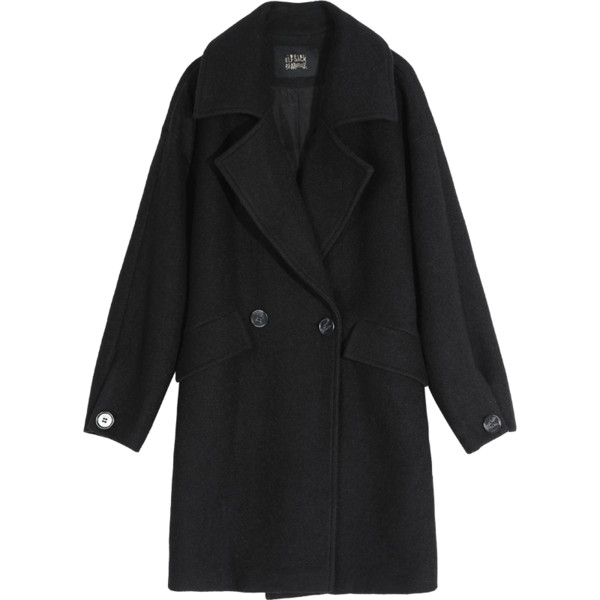 Női alkalmi kabát övvel és fekete zsebekkel