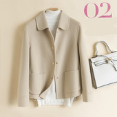 Κομψό γυναικείο κοντό παλτό με κουμπιά και τσέπες