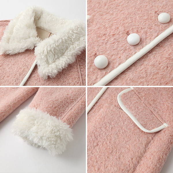 Modern női télikabát zsebekkel és gallérral