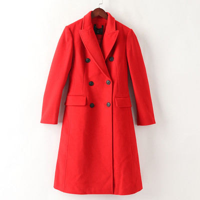 Hosszú női kabát gombokkal és zsebekkel, három színben