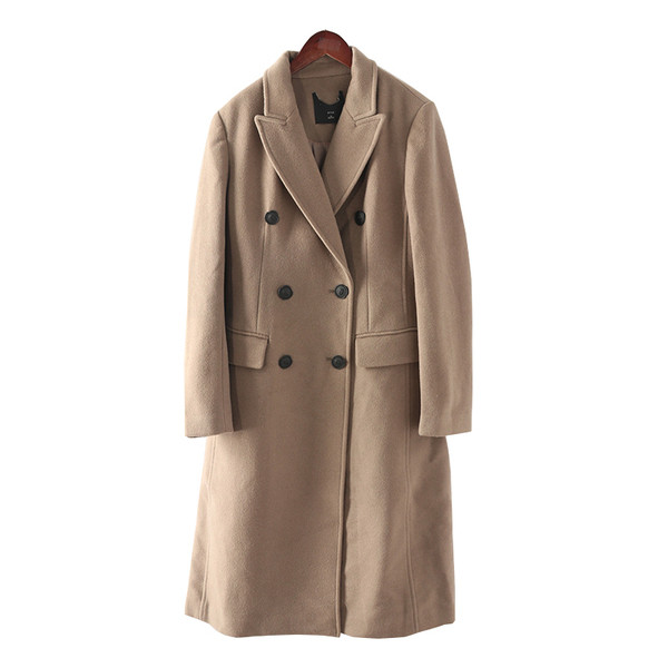 Hosszú női kabát gombokkal és zsebekkel, három színben