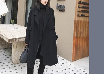 Modern női hosszú kabát télire