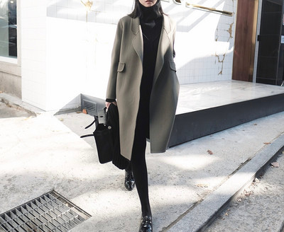 Modern női hosszú kabát télire