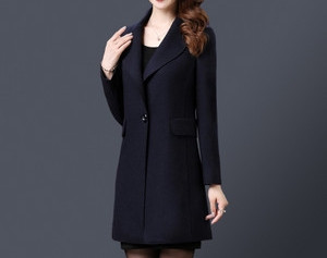 Γυναικείο casual μακρύ παλτό με κουμπιά