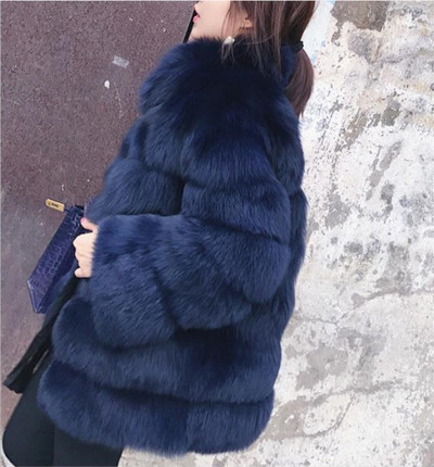 Μοντέρνο χνουδωτό παλτό σε διάφορα χρώματα