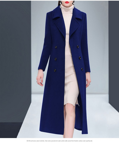 Modern női hosszú kabát gombokkal