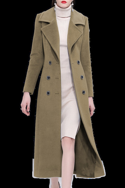 Modern női hosszú kabát gombokkal