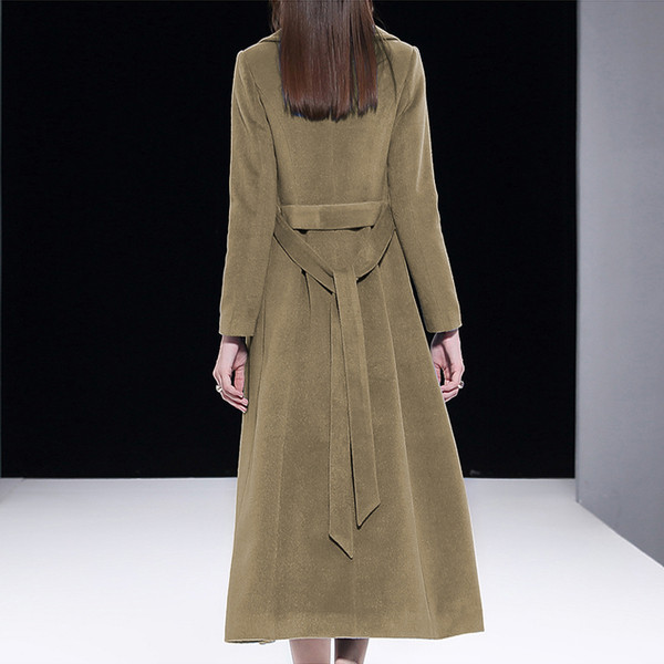 Modern női hosszú kabát gombokkal