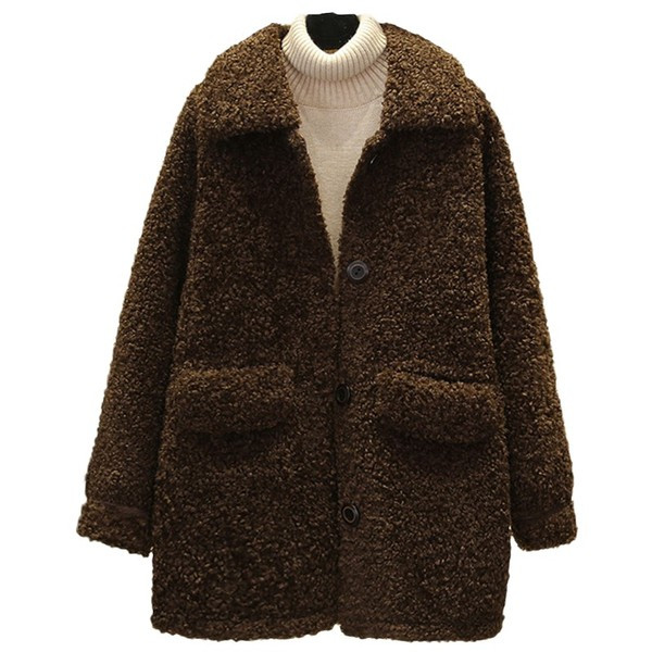 Modern női tollkabát zsebekkel - télire is alkalmas