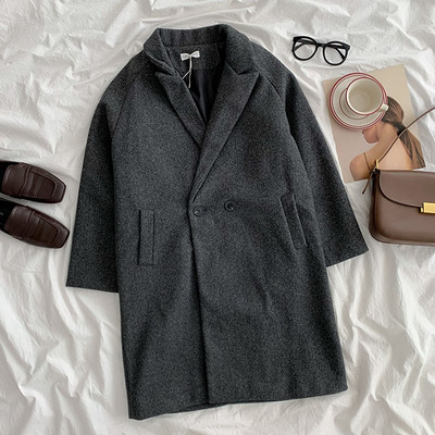 Νέο μοντέλο γυναικείο μάλλινο παλτό με τσέπες