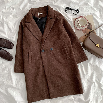 Νέο μοντέλο γυναικείο μάλλινο παλτό με τσέπες
