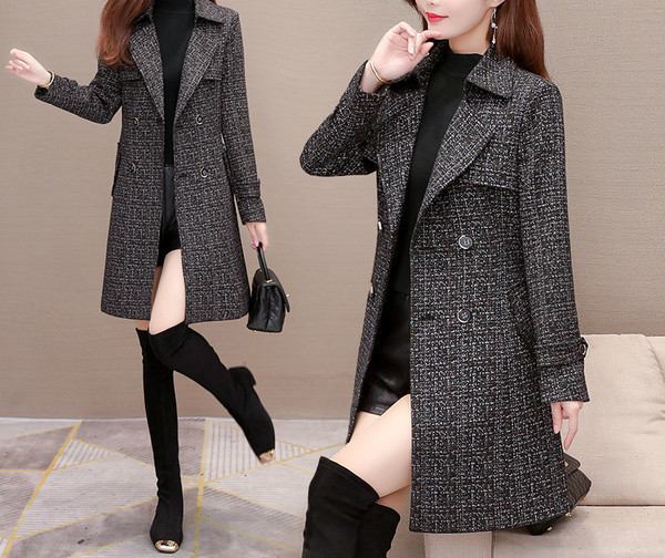 Új modell női kabát övvel, kék és fekete színben