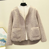 Női alkalmi kabát cipzárral és zsebbel