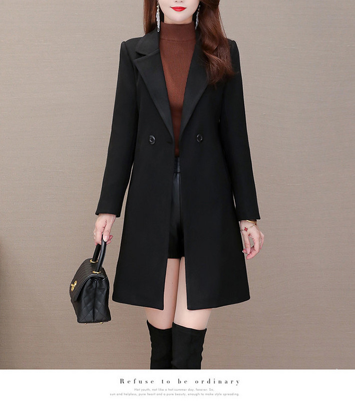 Нов модел дамско палто -с шпиц деколте и копчета