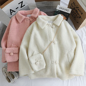 Bolyhos női rövidkabát két színben