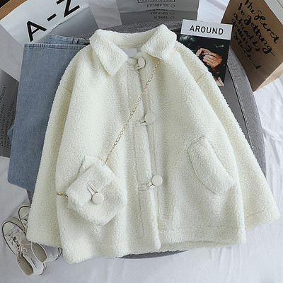 Bolyhos női rövidkabát két színben