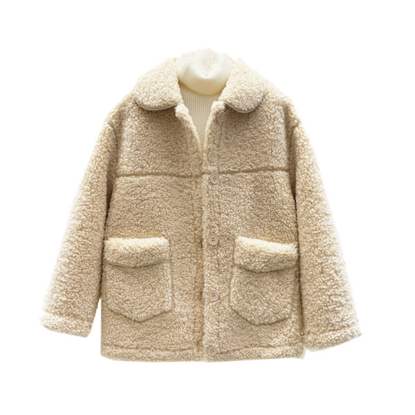 Rövid női pehelykabát télre, zsebekkel