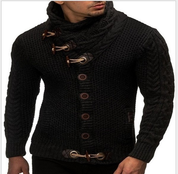 Modern férfi mellény magas gallérral és gombokkal