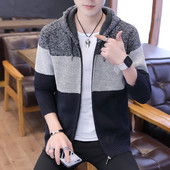 Modern férfi mellény cipzárral és kapucnival