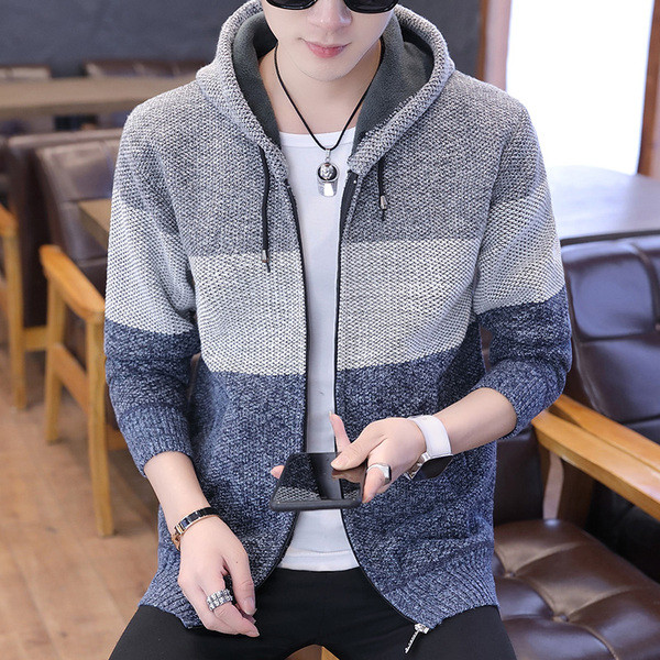 Modern férfi mellény cipzárral és kapucnival