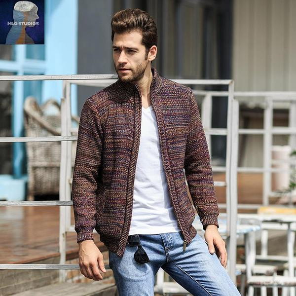 Alkalmi férfi mellény magas gallérral és cipzárral