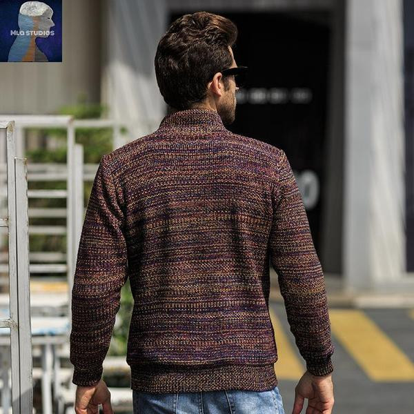 Alkalmi férfi mellény magas gallérral és cipzárral